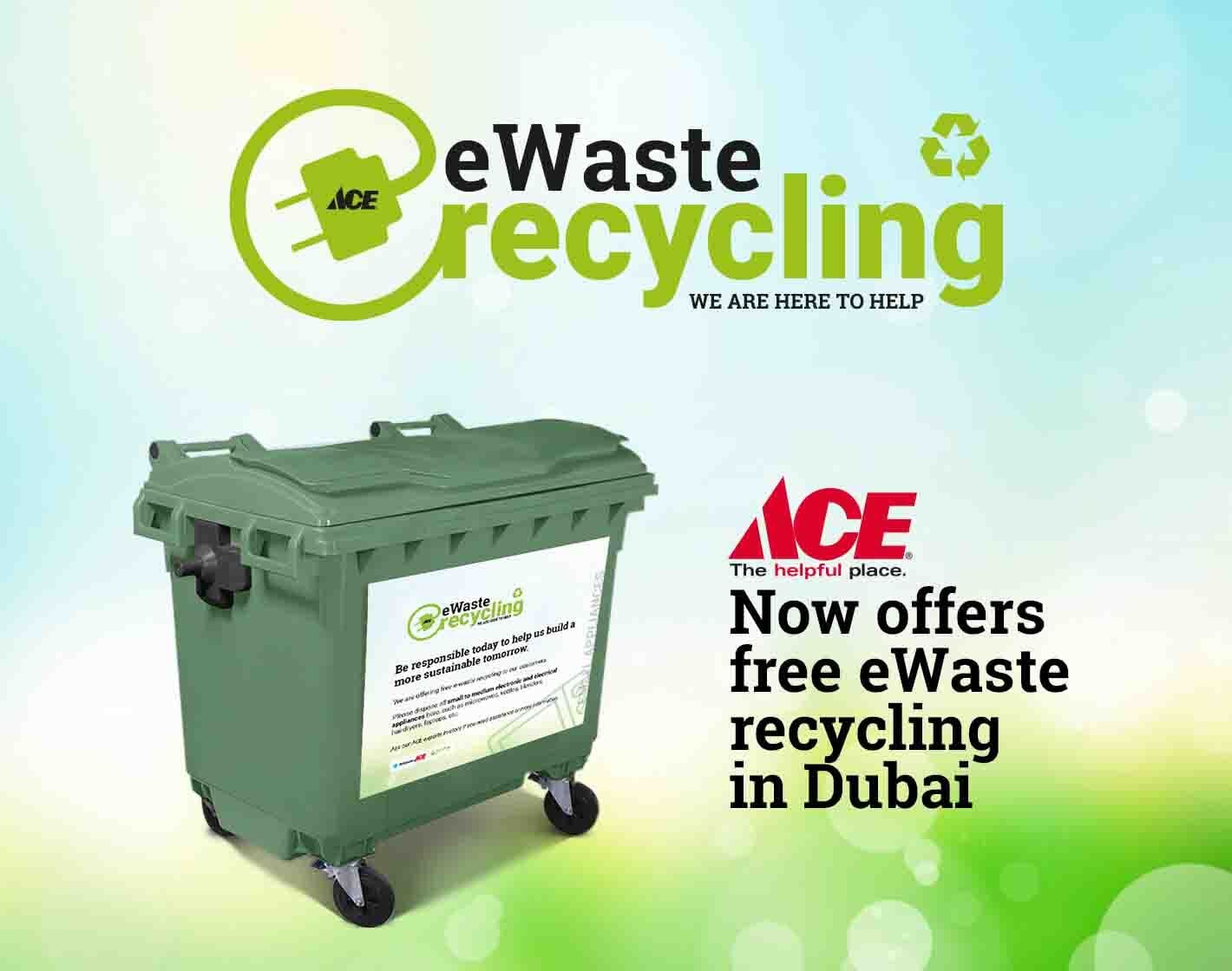ACE now offers free eWaste recycling at Festival Plaza, Jebel Ali.